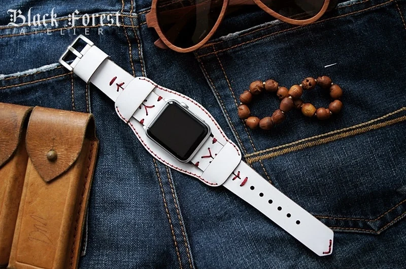 CUFF handgefertigt Leder Uhrenarmband incl. Lugs Adapter für Apple Watch (oder Apple Watch Sport) 42mm oder 38mm